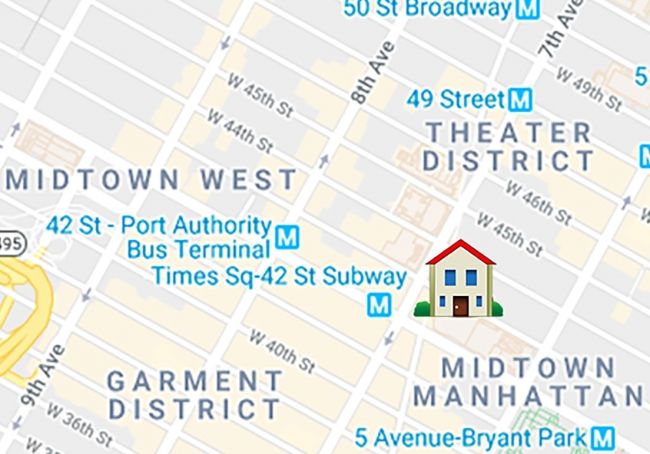 Casablanca Hotel Marked on Map of NYC!