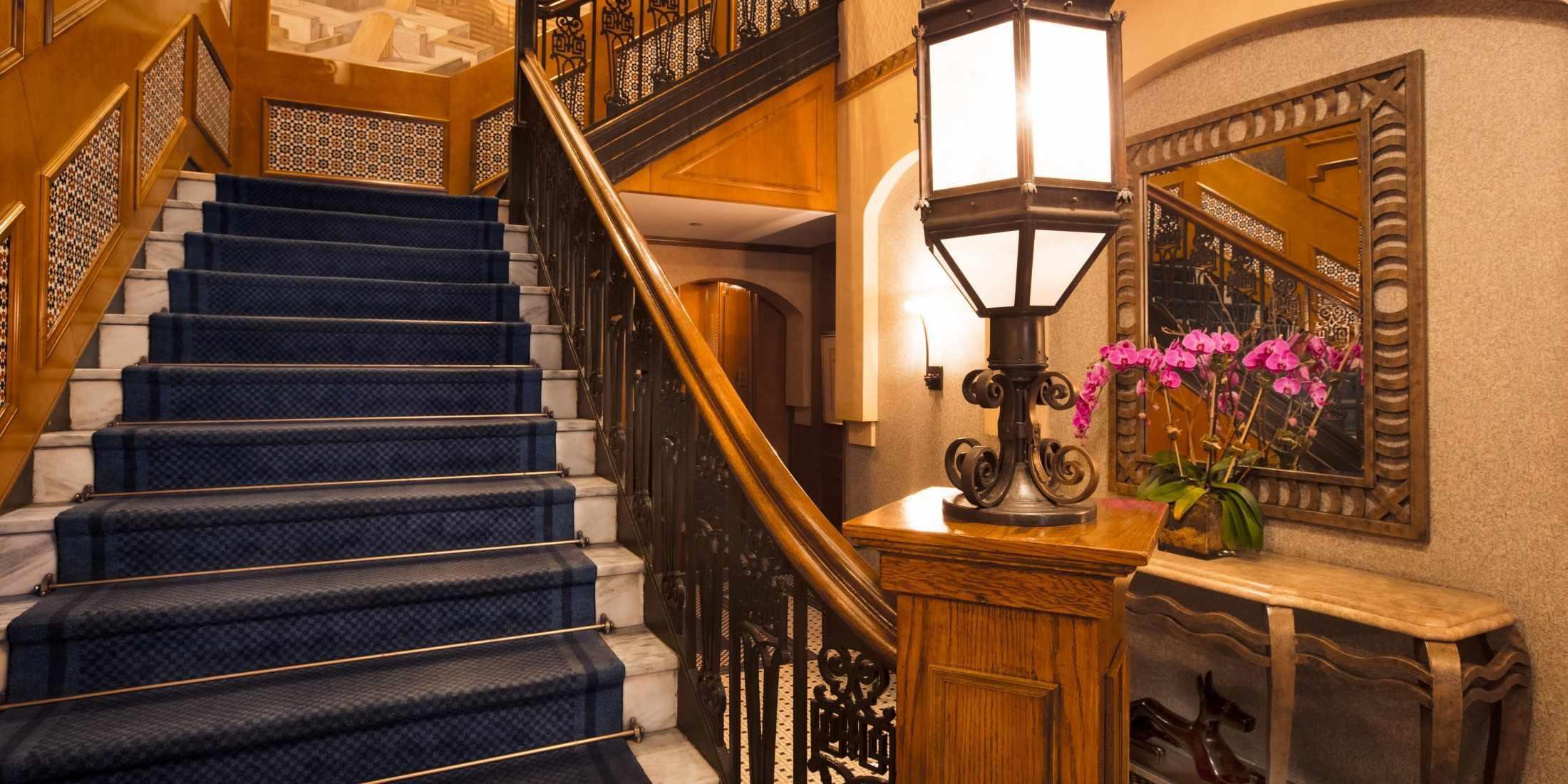 Stairs at the main entrance leading into Rick's Cafe