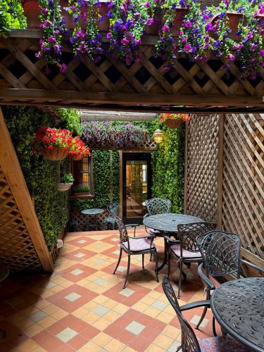 Our Blue Parrot Courtyard is the perfect place to relax.